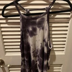 Dark tie-dye tank top